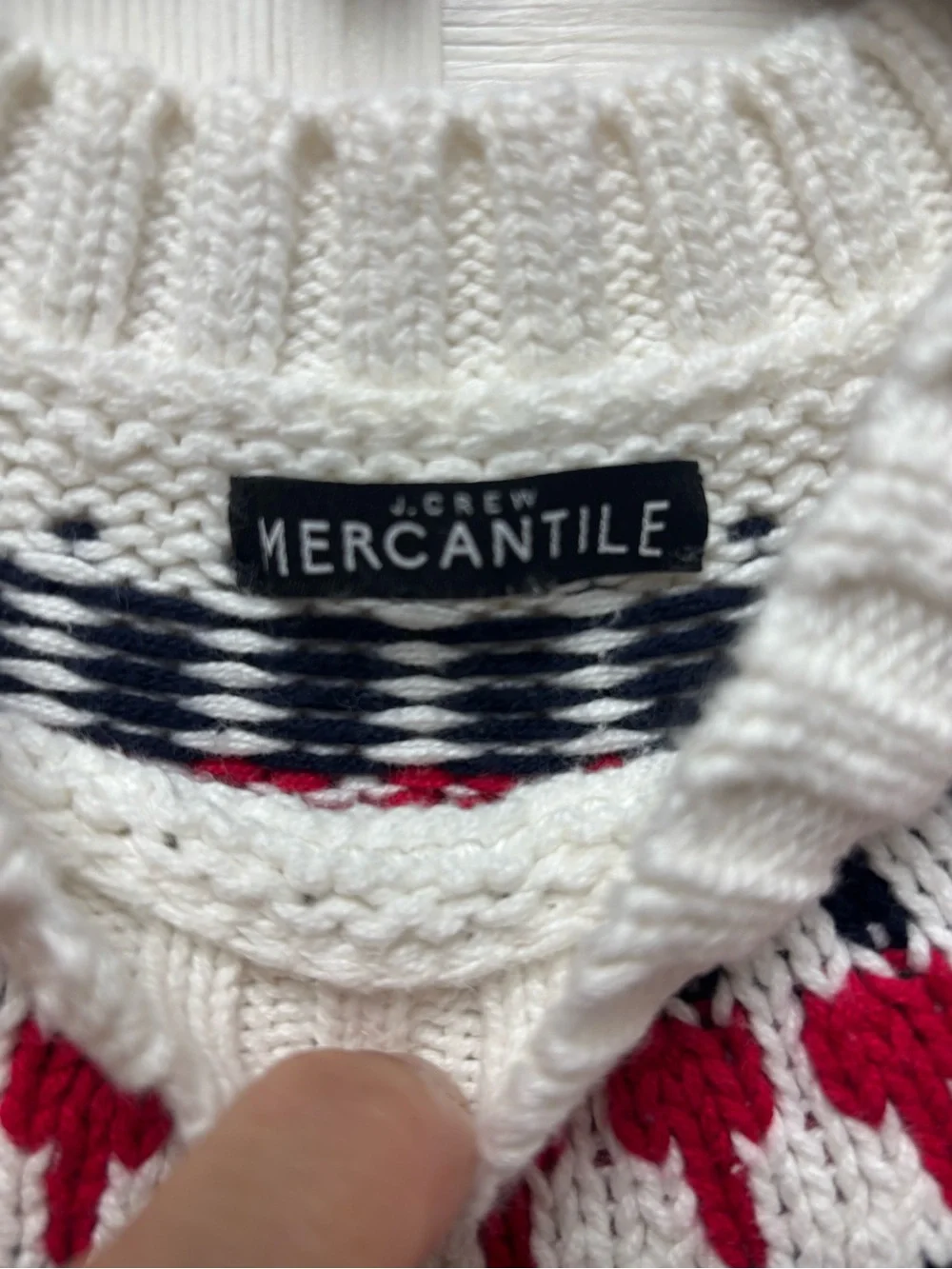 J. Crew Mercantile fair isle yoke sweater small